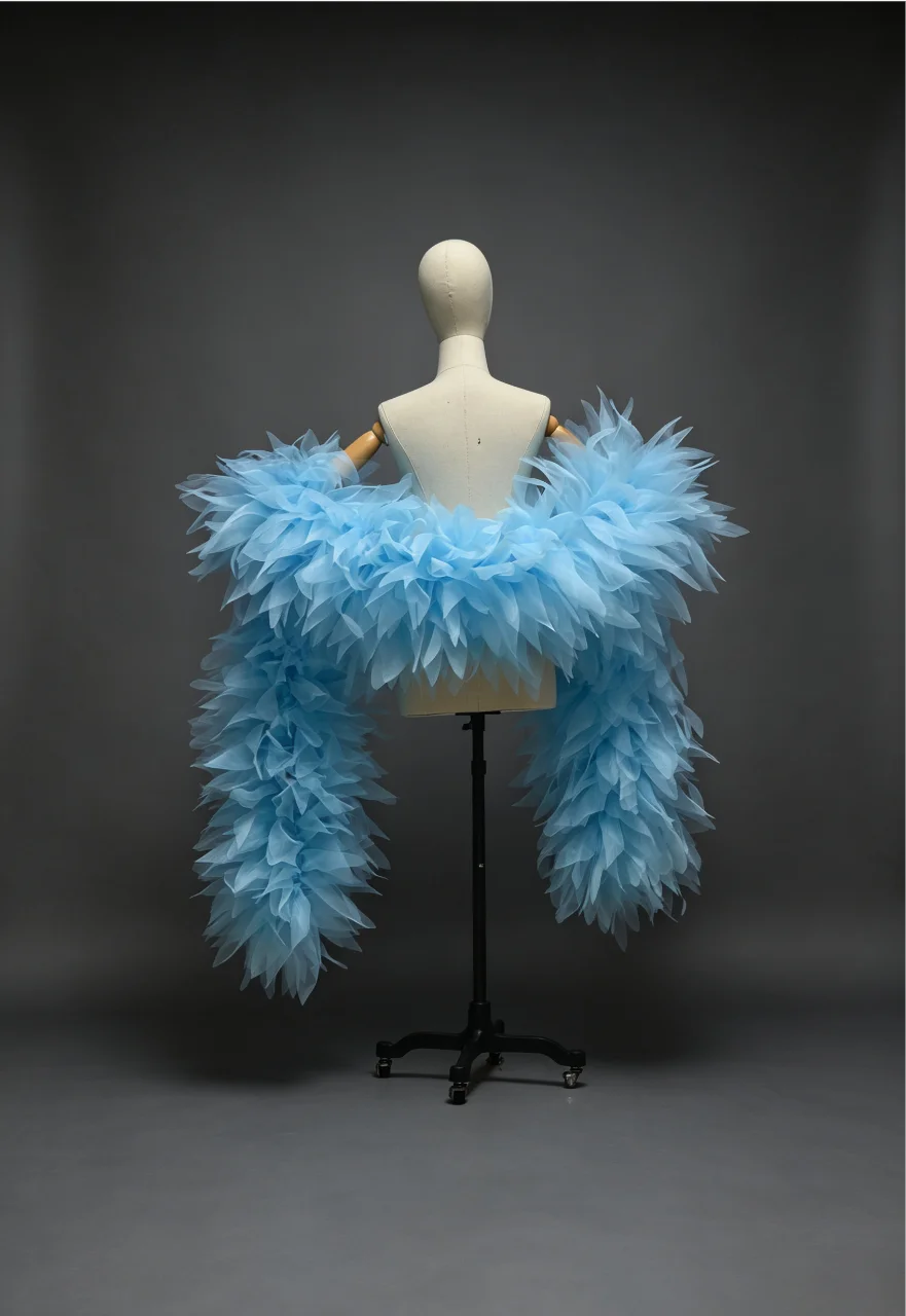 Fluffy Feather Organza Cut Cape Photoshoot Studio Photography Prop Beauty Pageant drag queens party boas custom color