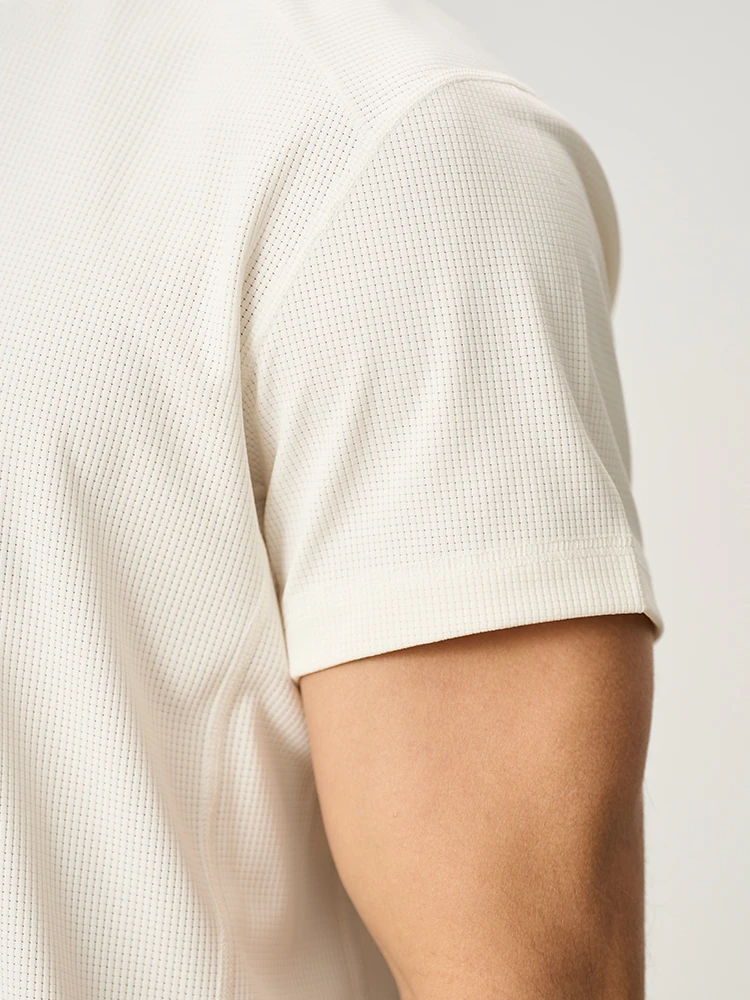 SIMWOOD 2025 Summer New Regular Fit Lightweight 170gsm Quick Dry Waffle Mesh Fabric T-shirts Men Workout Gym Tops image 4