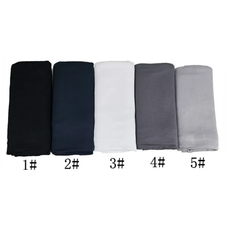 Fashion Modal Cotton Jersey Hijab Scarf Long Muslim Shawl Plain Soft Turban Tie Head Wraps for Women Africa Headband 170x60cm