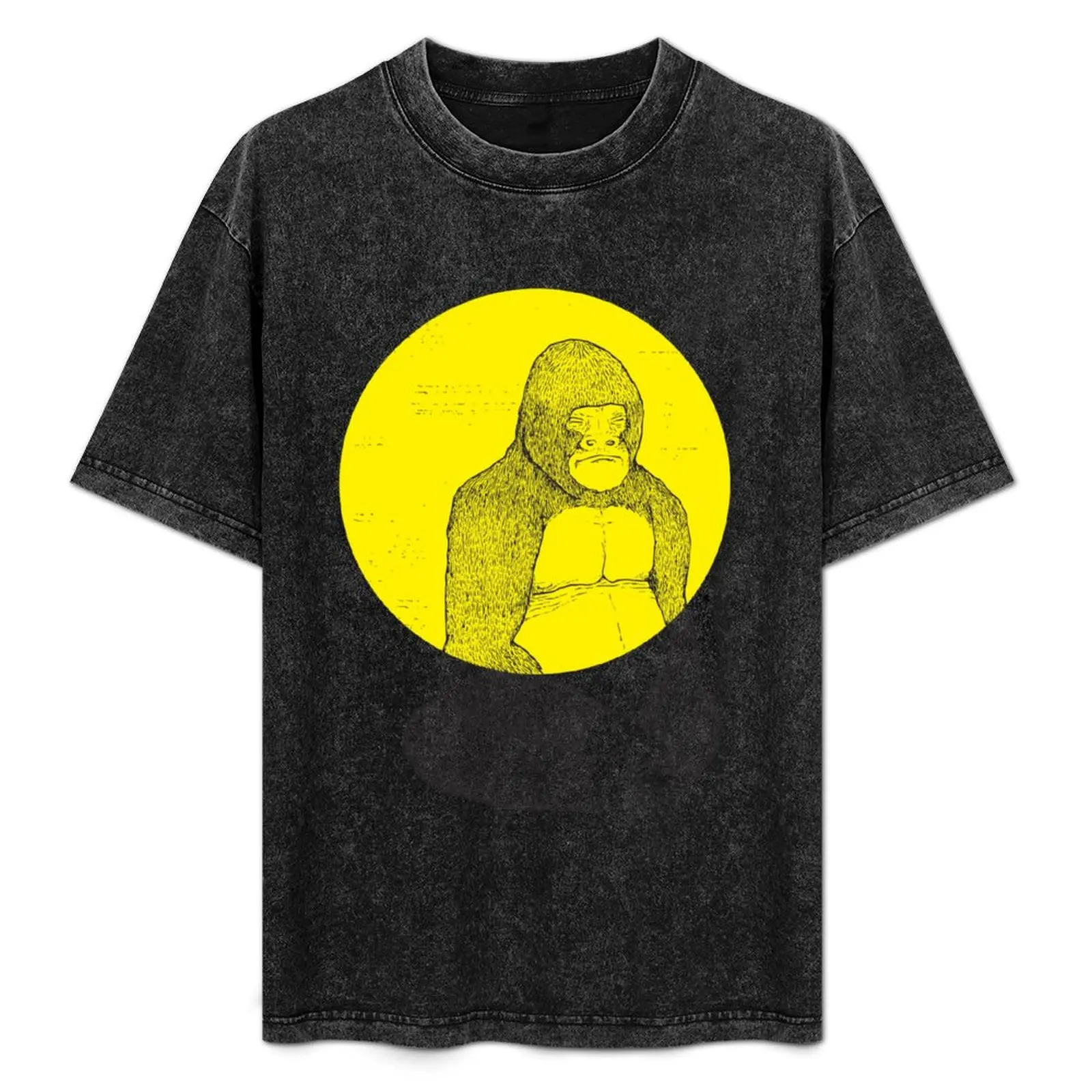 Gorilla Meditation T-Shirt Basic Casual Wear Short Sleeve Top