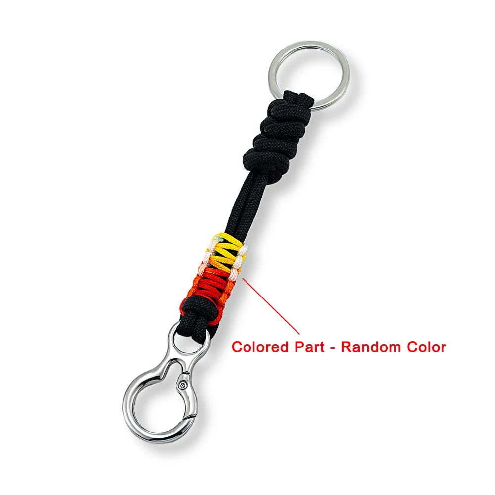 Handmade Paracord Keychain with Spring Snap Hook