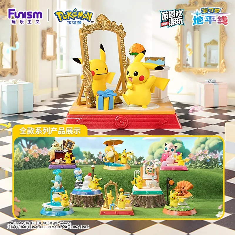 ポケモンフィギュア-ピカチュウと仲間たち-サイダック-ピップルプ-ディットー-ドール-ブラインドボックス-子供用おもちゃ