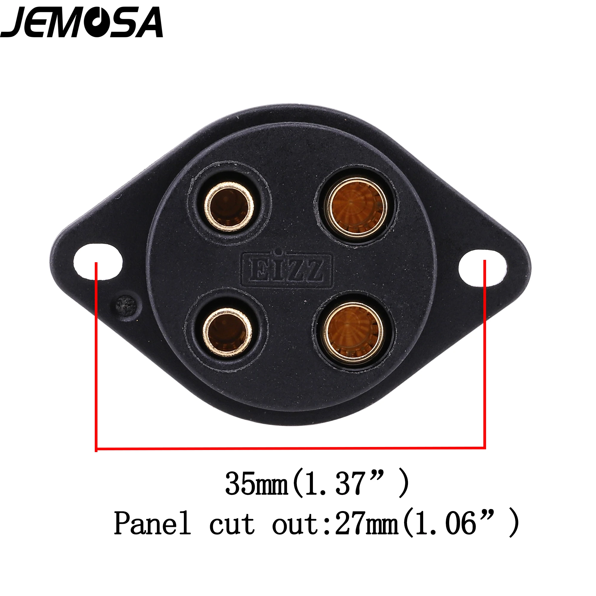 EIZZ-Base de tubo de poliimida de 2 piezas, 4 pines, 8 pines, 9 pines, para 2A3, 300B, KT88, 6SN7, 274B, 12AX7, ECC82, ECC83, amplificador de tubo de vacío