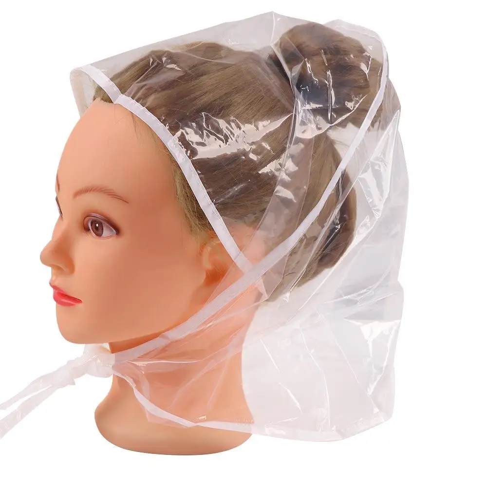 Gorro transparente impermeable para el pelo, gorro con capucha