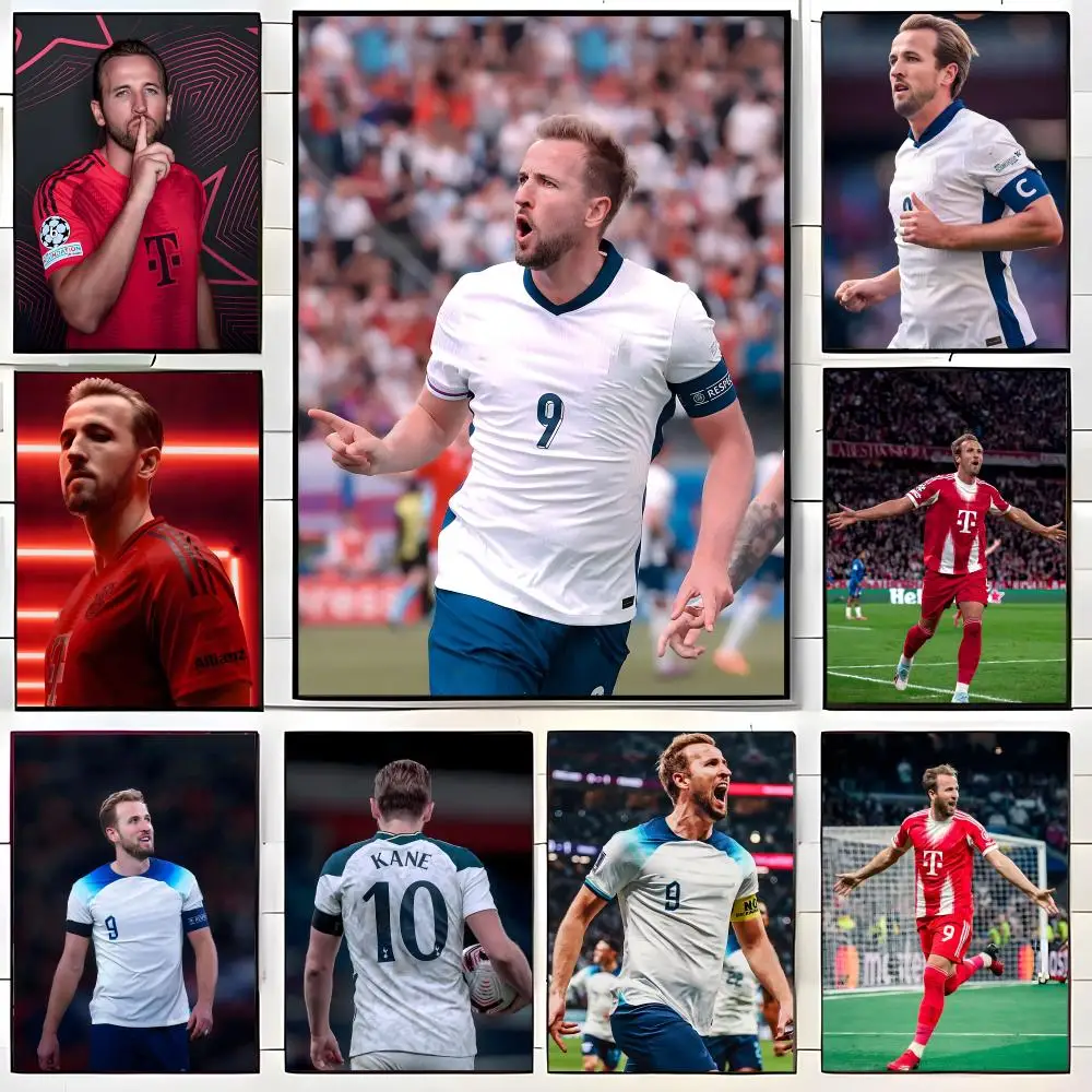 Poster mit dem Sportler Harry Kane, Wandkunstdruck, geeignet für Wohnzimmer, Schlafzimmer, Bar, Salon, Heimdekoration, Geschenk