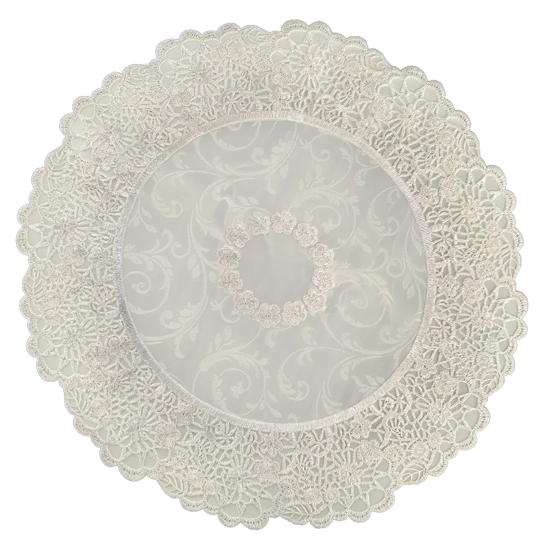 Vinyl PVC floral round plastic tablecloth heat-resistant waterproof placemat, used for table decoration mats and mats