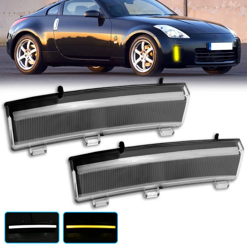 

For Nissan 350Z LCI 2006 2007 2008 2009 LED DRL Light Front Bumper Reflector Side Marker Light with Turn Signals Light