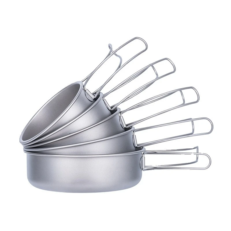 

Folding camping wok frying pan pan