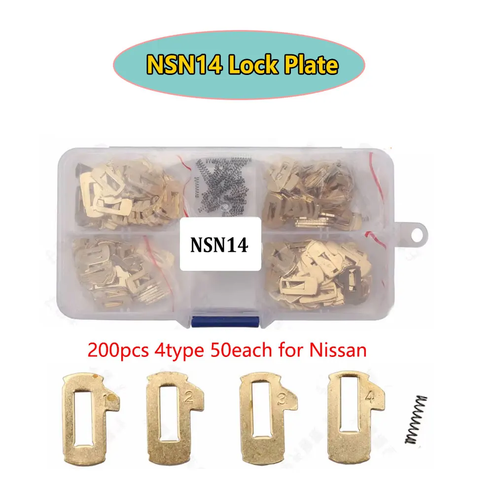 200Pcs/lot NSN14 Lock Plate Car Lock Reed Plate for Nisssan Car Lock Repair Accessories 1 2 3 4 Types Each 50pcs