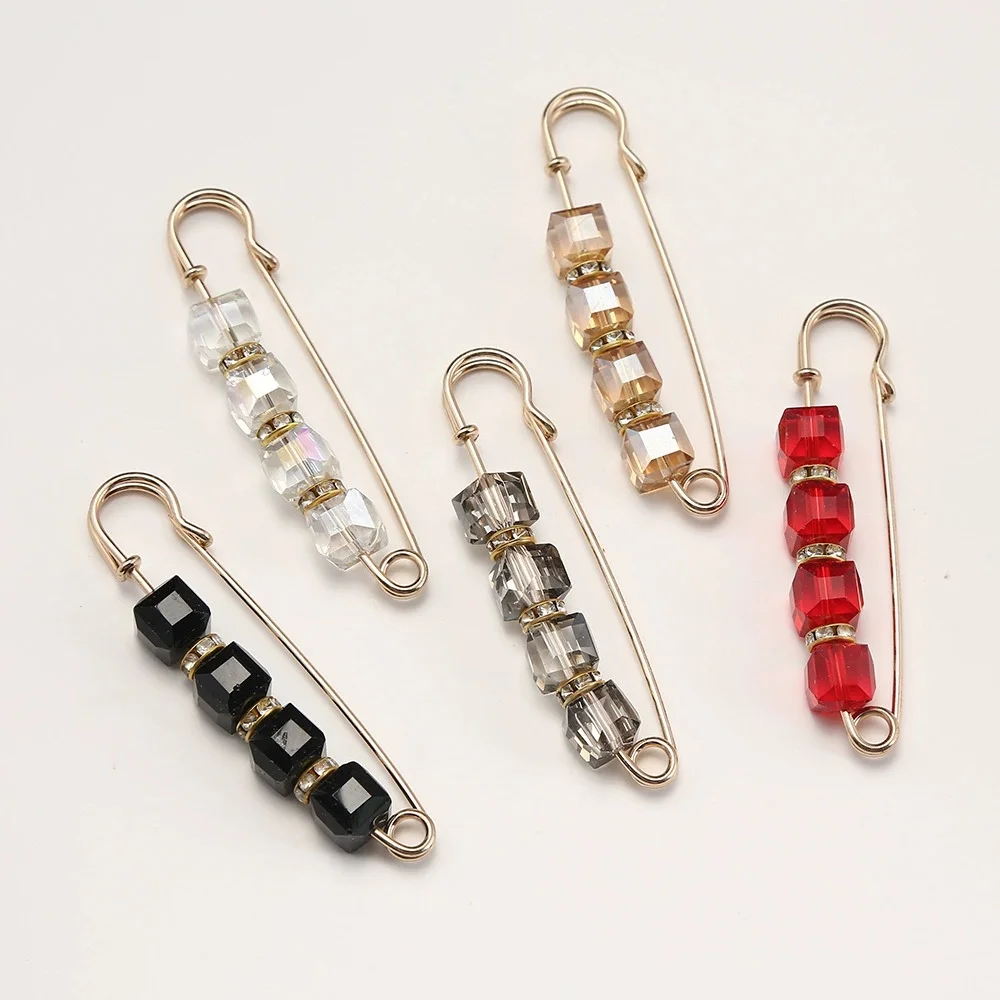 Heavy Duty Safety Pins Pearl Detachable Metal Fastener Brooch Reduce Waist For DIY Crafts Clothing Dress Jean Accessories