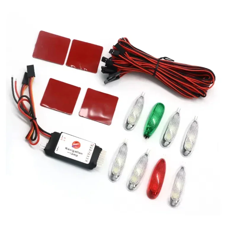 Simulation Navigation Light 2-3S Voltage 3V LED Six Modes for RC Fixed-wing Aircraft Ducted Like Real Machine