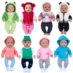 Neue Geboren Baby Puppe Kleidung Mit Kapuze Pullover für 18