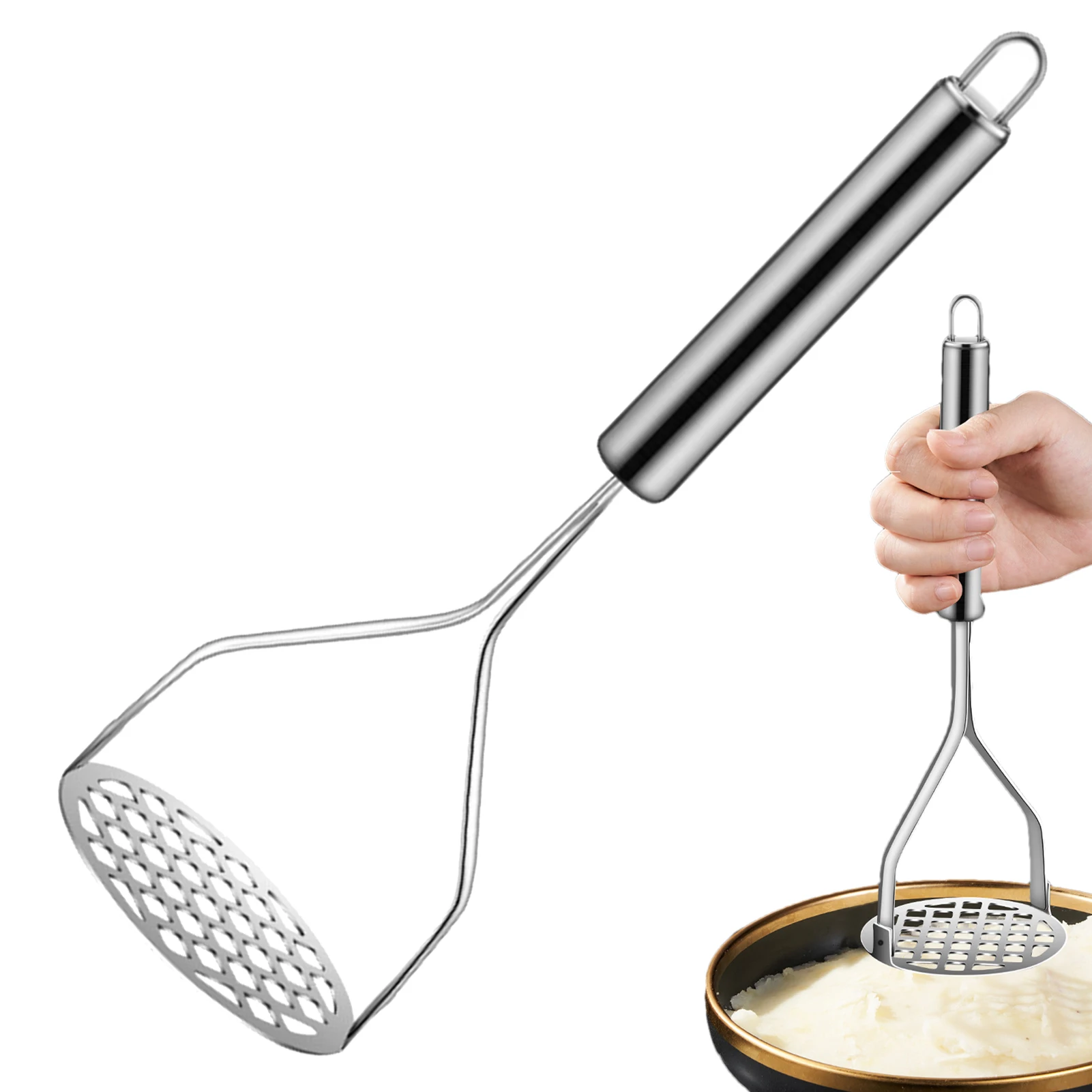 Utensilio de Cocina de Acero Inoxidable, Prensa Creativa para Puré, Triturador de Patatas, Herramienta para Hacer Puré de Frutas y Verduras