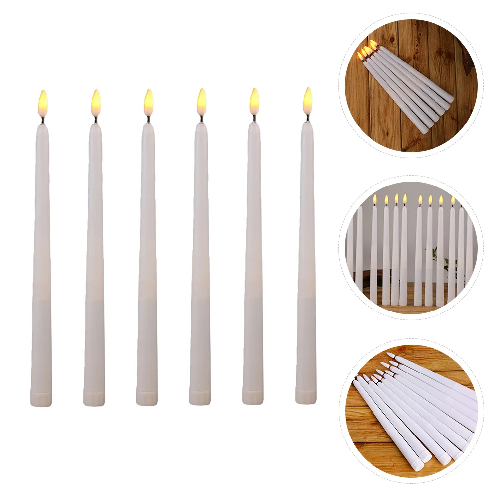 6 ชิ้นยาว Stick ไฟตกแต่งกลางแจ้งฟักทองฮาโลวีนเสาตารางหน้าต่างพลาสติก LED Party Supplies พ่อสําหรับ