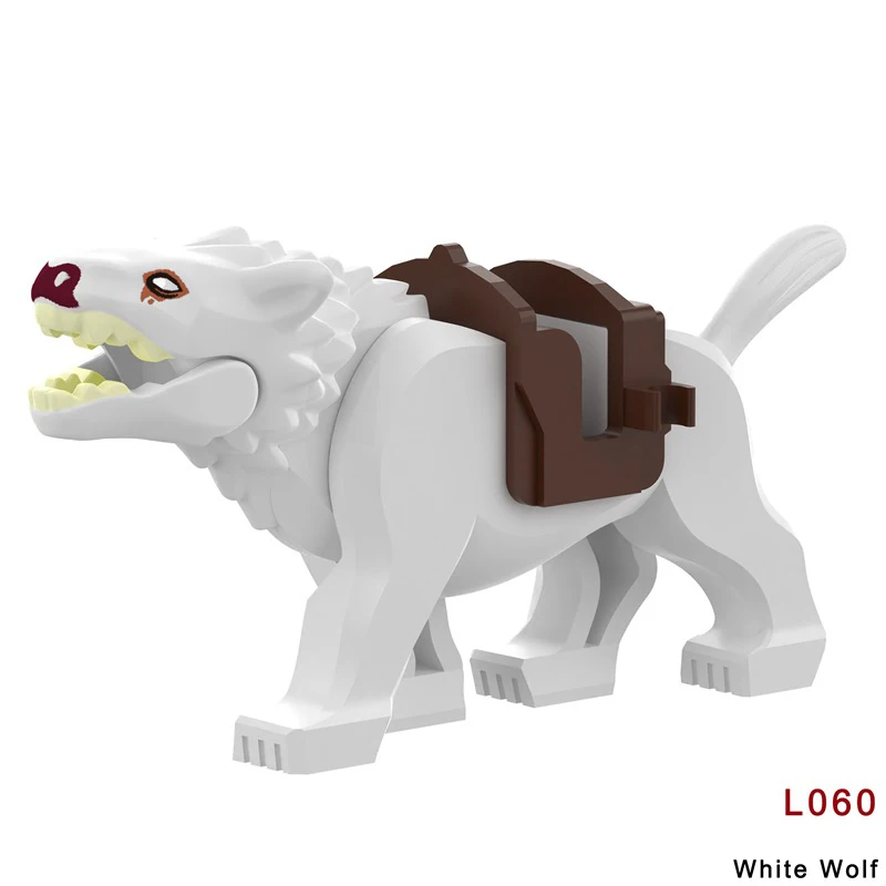 MOC Mittelalterliche Burg Ork-Soldaten Figuren Wolfskutsche Ritter König Krieger Elefant Ziege Bausteine Spielzeug Geschenke