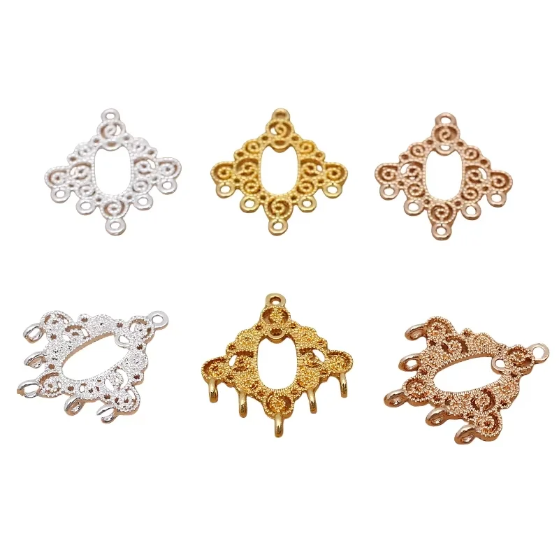 BoYuTe (50 Pieces/Lot) Metal Alloy Connector Pendant Materials Handmade DIY Jewelry Accessories