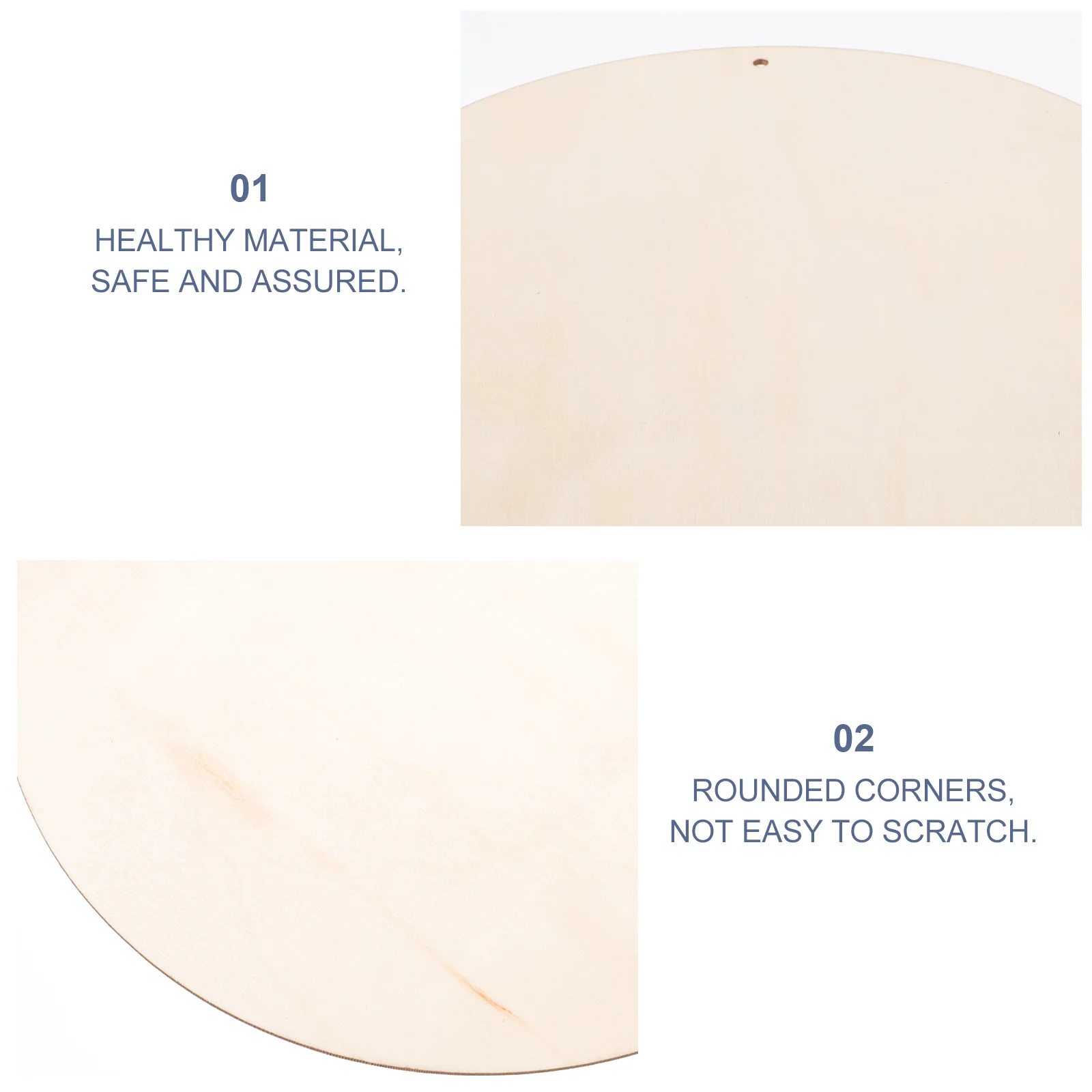 

1pc Round Wood Board 4 Inch Blank Unfinished Diy Slice For Clay Craft Painting Pendant Making Handicrafts Material Lightweight