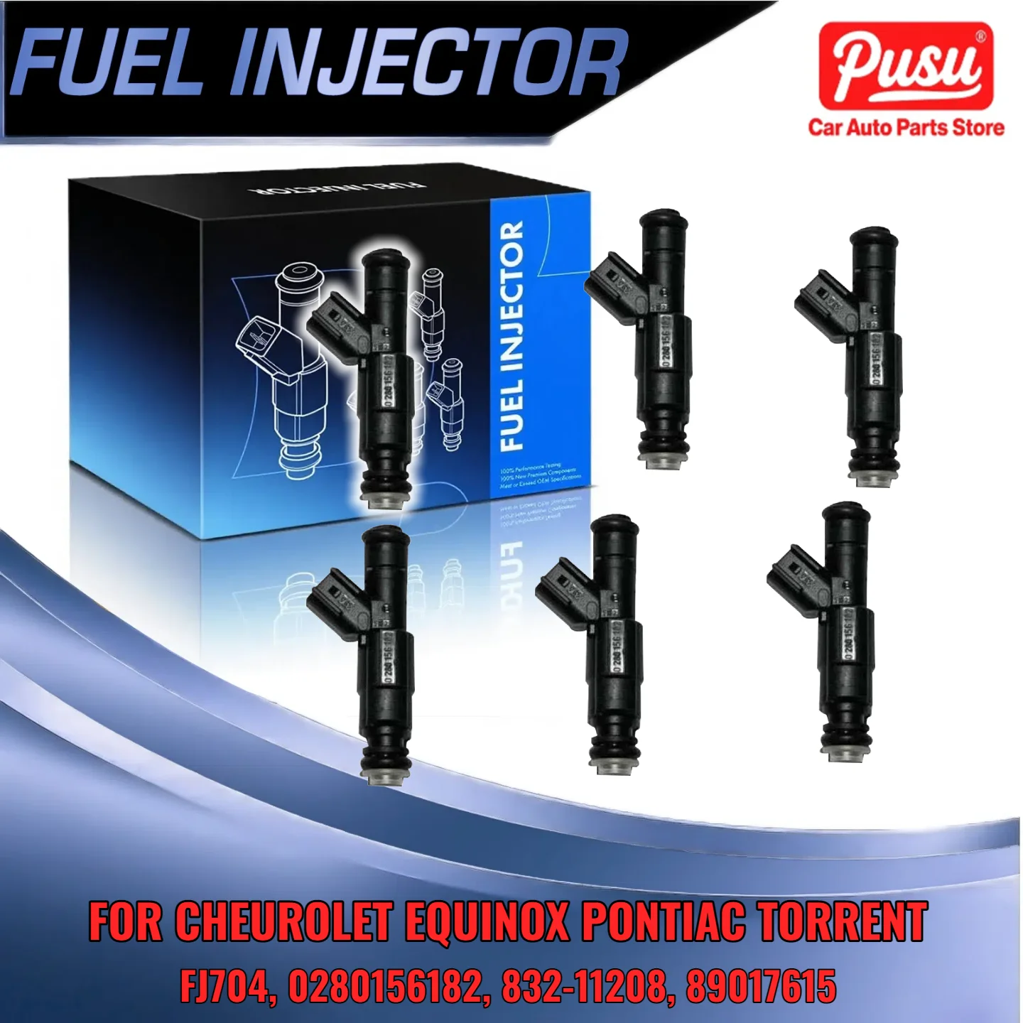 

6PCS Fuel Injectors For Chevrolet 3.4L V6 OHV For Equinox 2005-2009 Pontiac Torrent FJ704
