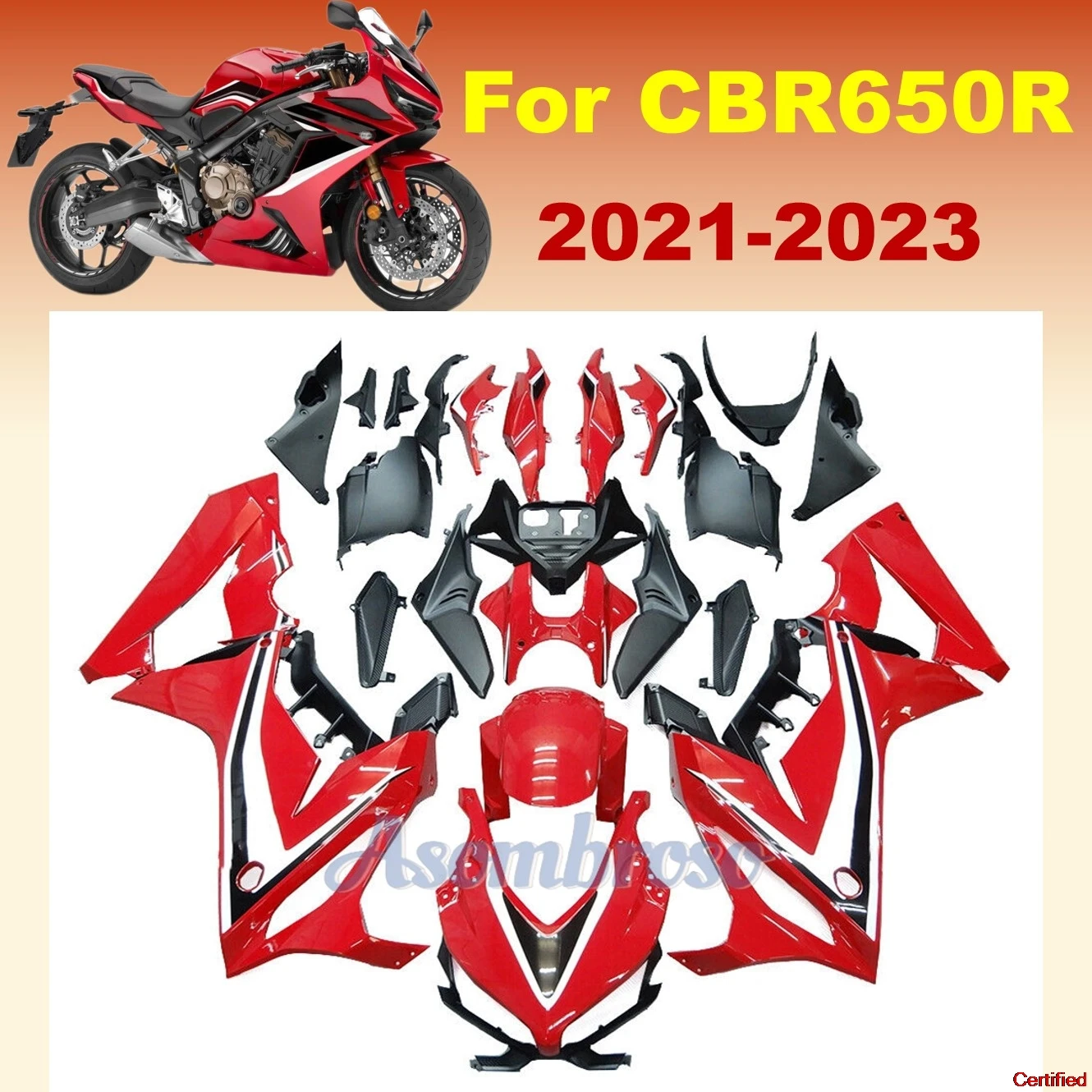 

Motorcycle Rebuild Fairing kit fit for CBR650R 2019 2020 2021 2022 2023 CBR 650 19 20 21 22 23 ABS Plastic Body