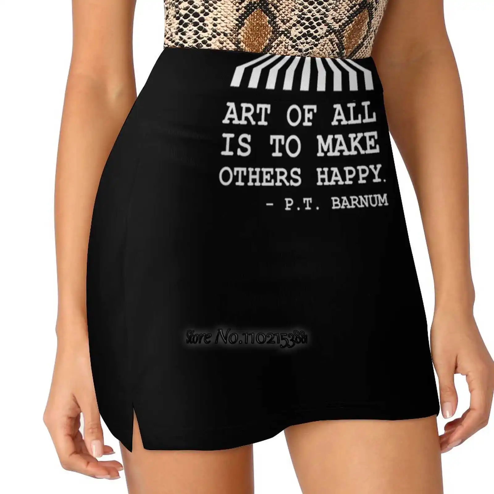 The Noblest Art Is That Of Making Others Happy - Pt Barnum S-4Xl Tennis Skirts Golf Fitness Athletic Shorts Skirt With Phone