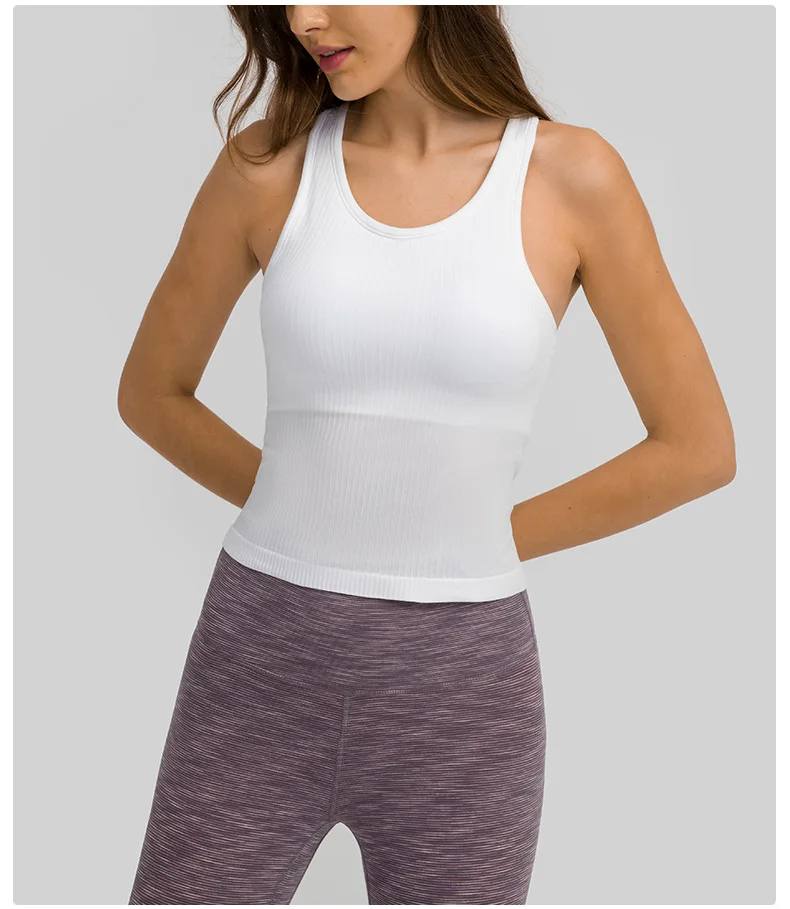 Chaleco deportivo para mujer, Top corto para gimnasio, ropa de calle para Fitness, correr, sujetador de entrenamiento, camiseta sin mangas para mujer