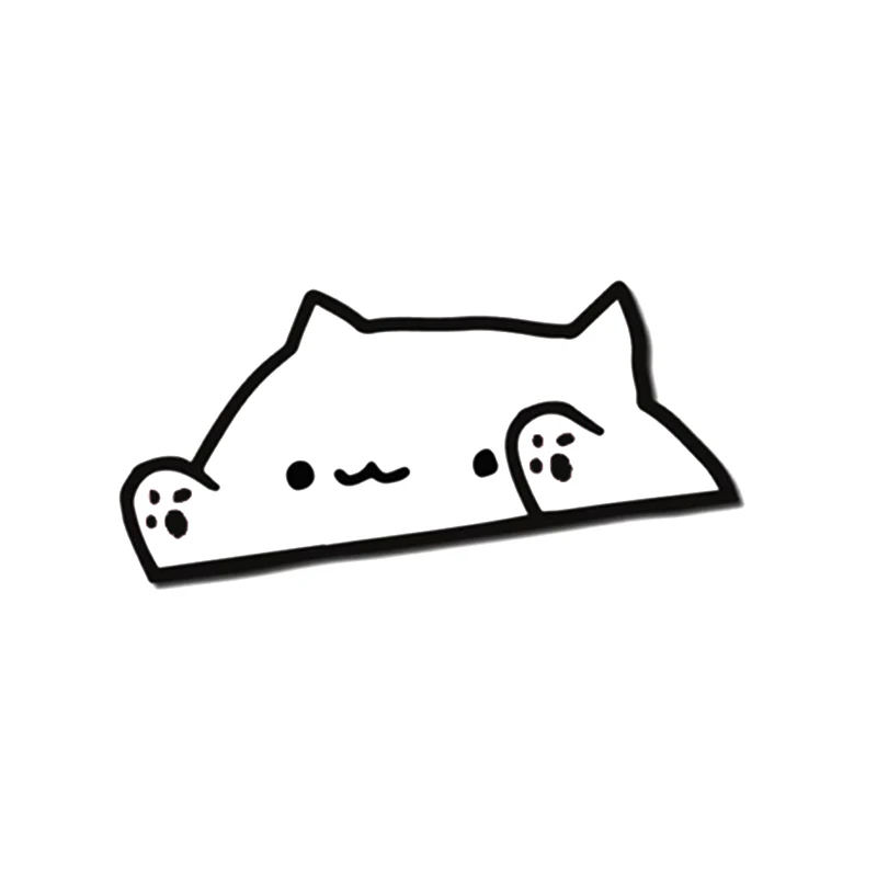 

Car Sticker Bongo Cat Sticker Funny Cat Laptop Window Vinyl Decal Car Accessories Decor exterior accessories