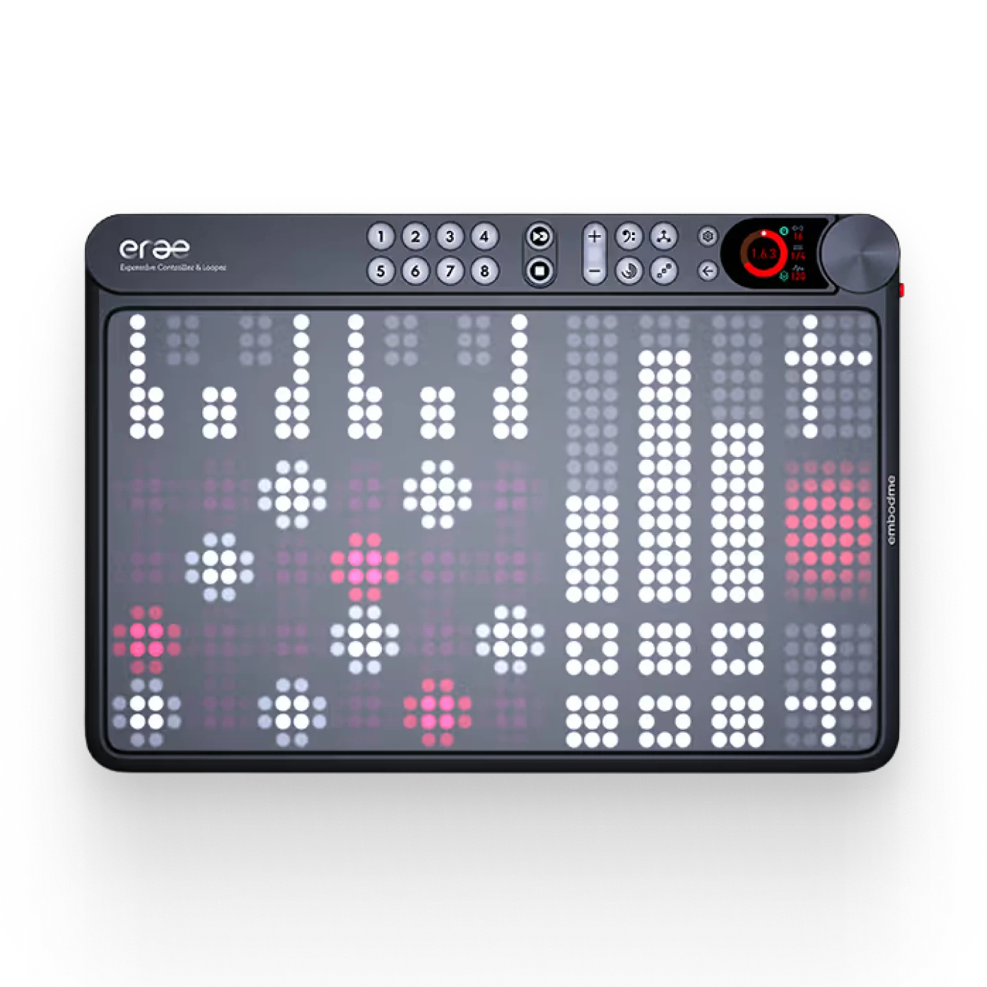 

Embodme Erae 2 MPE CV MIDI keyboard, polyphonic 8 track lopper 3D percussion pad