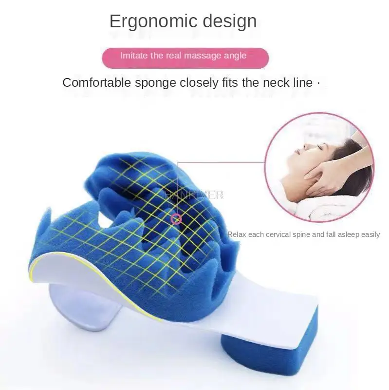 Creative head pillow Portable head and neck massage pillow support pillow Cervical spine pillow sponge neck pillow