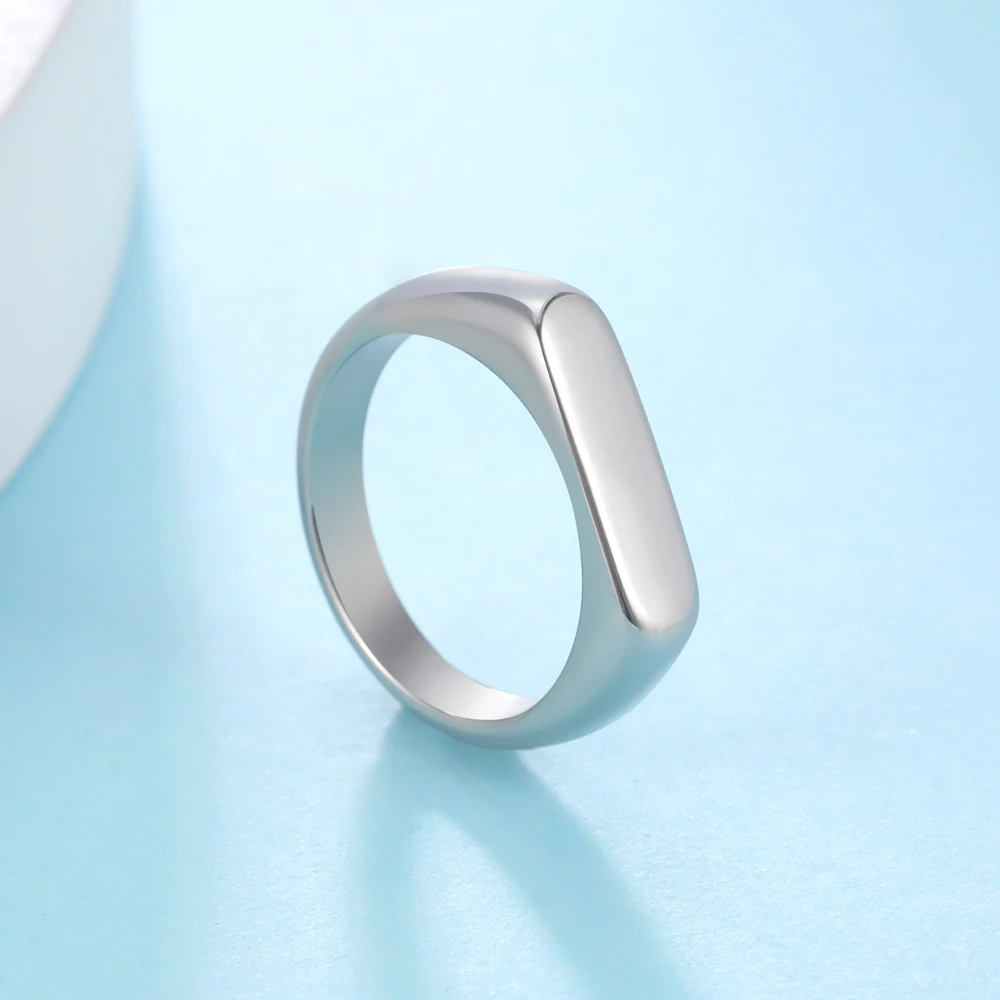 Cooltime Mode Einfacher Paar Ring für Frauen Männer Minimalistischer Goldfarbener Fingerring Liebespaar Hochzeit Verlobungsgeschenk Schmuck – Detail 14