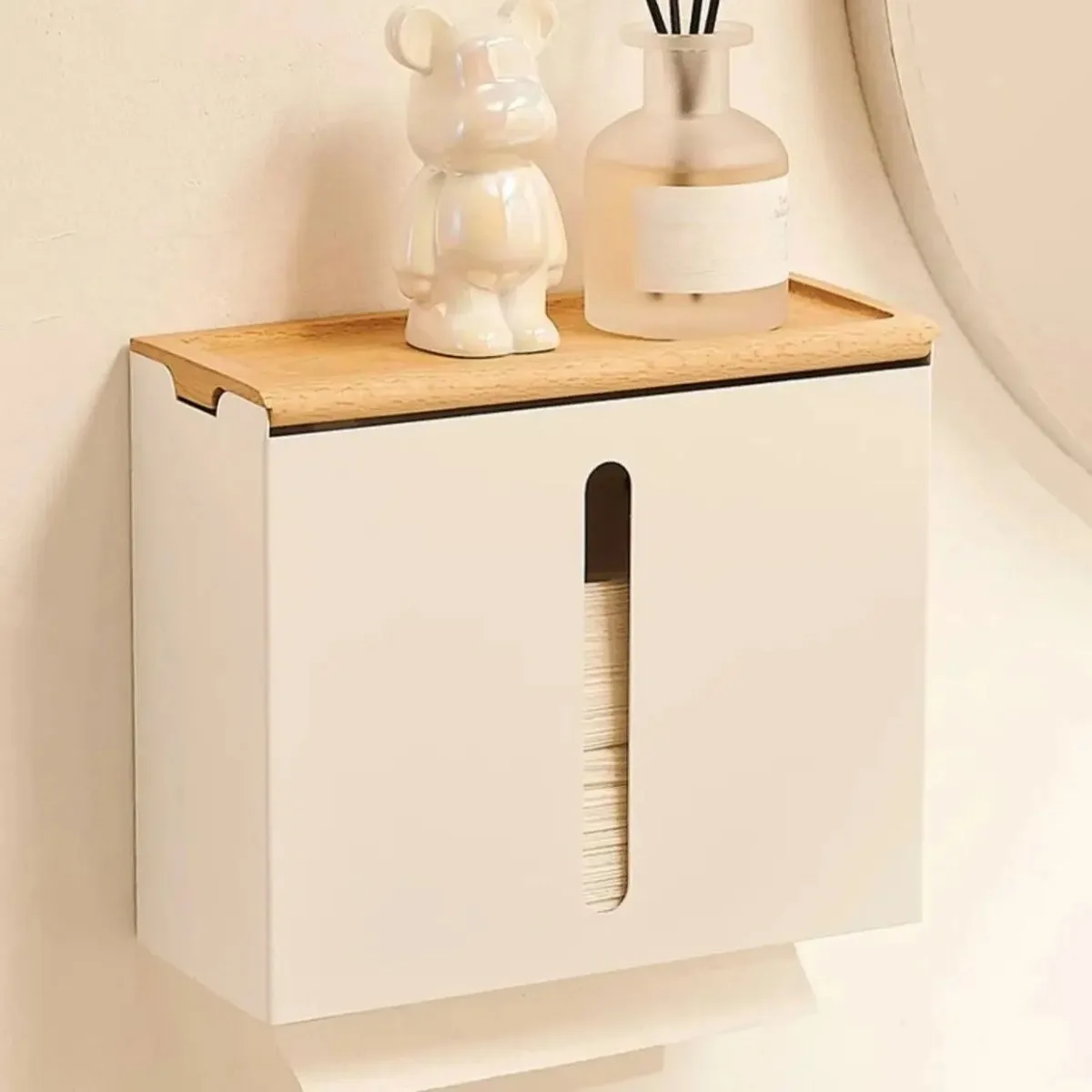 Toilet Paper Holder Wall Mounted Bathroom Organizer 304 Stainless Steel Tissue Box Dispenser Storage Shelf Hotel Use