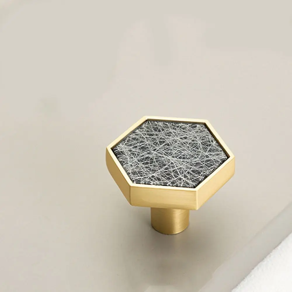 Creativity Single Hole Cabinet Knob Nordic Modern Hexagonal Door Pull Handles Colorful Zinc alloy Drawer Knobs Furniture
