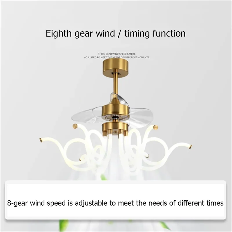 ALBERT Postmodern Ceiling Fan Light with Remote Control LED Contemporary Lighting for Home Dining Room