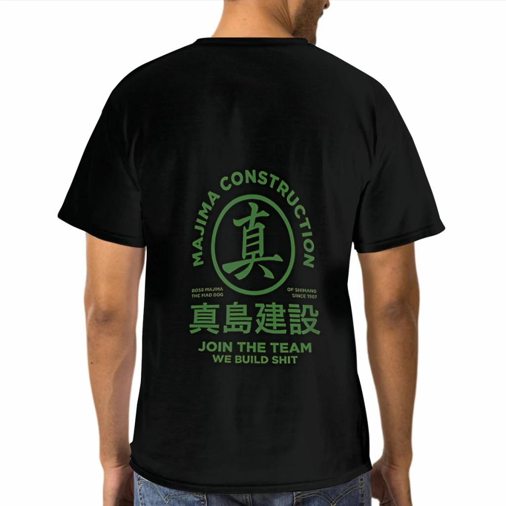 Majima Construction Join The Team Polyester TShirts Yakuza Men Graphic Streetwear Thin T Shirt Round Neck
