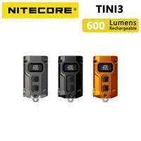 NITECORE TINI3 2025 EDC Keychain Light Mini Multiple Color Temperatures Flashlight USB-C Rechargeable 600 Lumen, Li-ion Battery