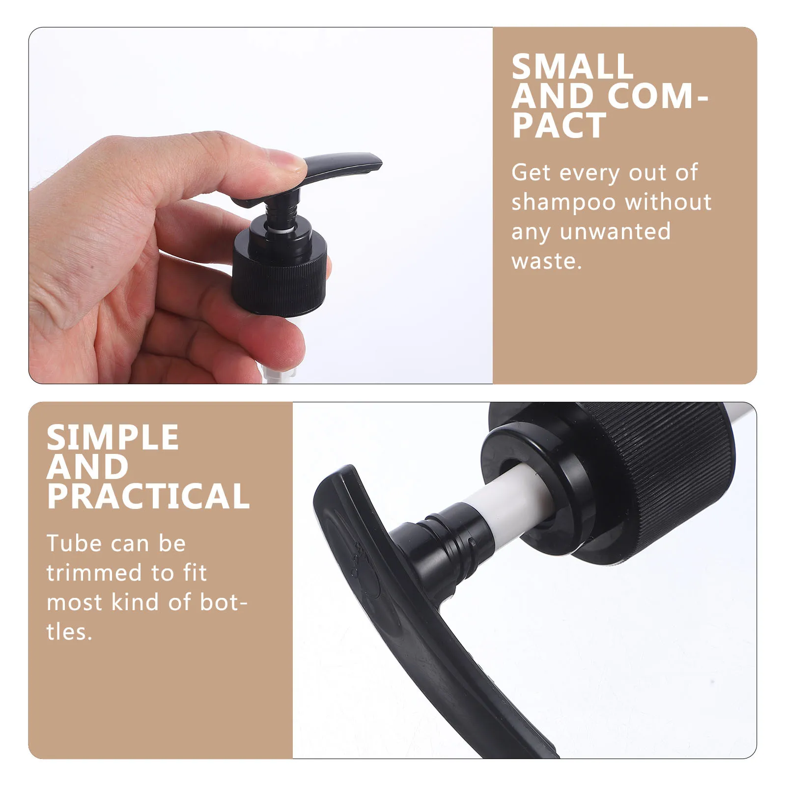 10Pcs Soap Dispenser Pump Plastic Replacement Set for Lotion Shampoo Bottle 28Mm Nozzle Pump Head for Bathroom Accessories