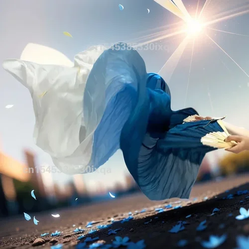 Imagen 2 del producto Velos de abanico de seda natural pura 100% teñidos para mujer, abanico para actuación de danza del vientre, trajes y accesorios para danza del vientre, 150cm, gran oferta