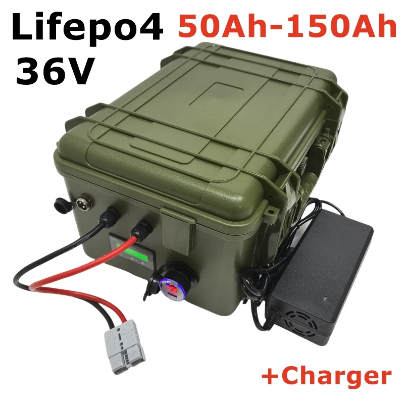 36V 50AH 60AH 80AH 100AH 120AH 150AH LiFePO4 Lithium Iron Phosphate Battery With Bms For Electric Engine Trolling Boat