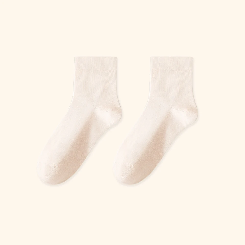 

Casual Daily Wear Mid-calf Socks Mid Calf Socks For Women Solid Color Socks Comfortable Fit Cotton Fabric Daily Application
