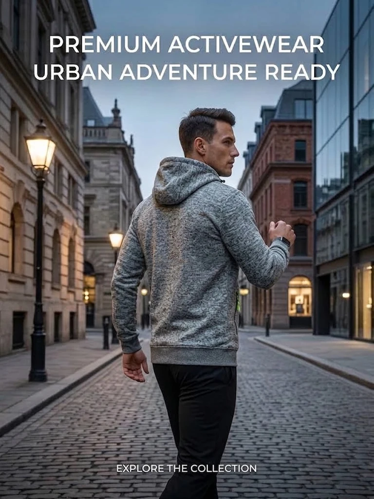 Herren Outdoor Zip Hoodie Lässiger Fleece-Sweatshirt Langarm Winter Warme Strickjacke Mantel mit Mehreren Reißverschlusstaschen Oberbekleidung – Detail 6