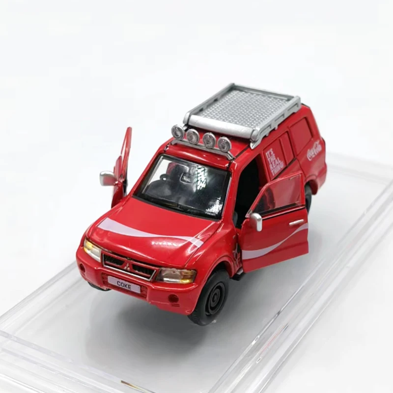 

Diecast Alloy 1:64 Pajero Red SUV Off-road Vehicle Car Model Collection Display Toy Gifts Souvenirs