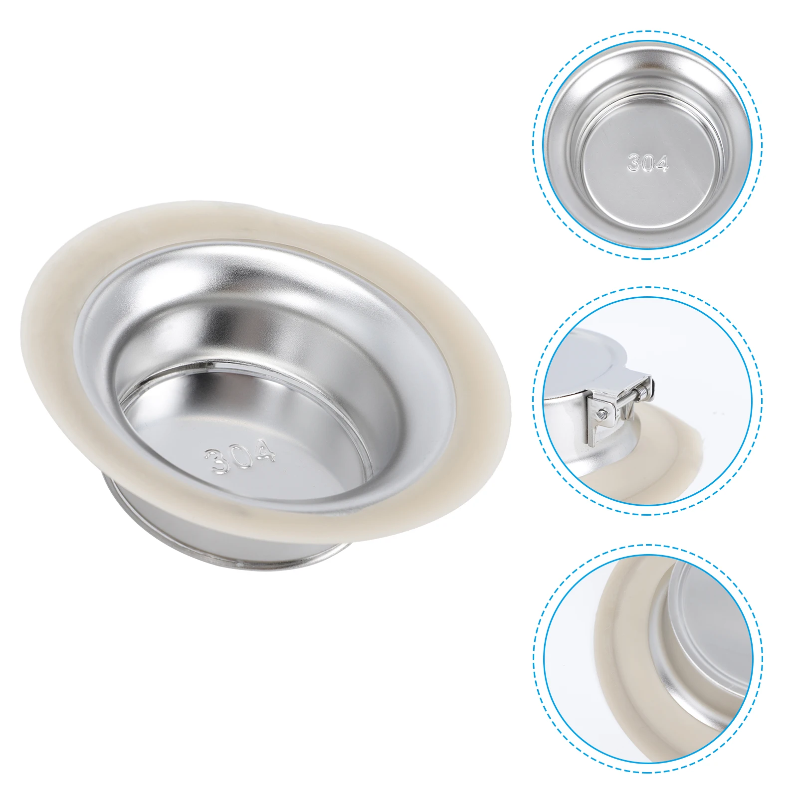 

1pc Stainless Steel Plug For Bathroom Odor Blocker Automatic Open Close Function Soft Wear-Resistant Cover For Toilet