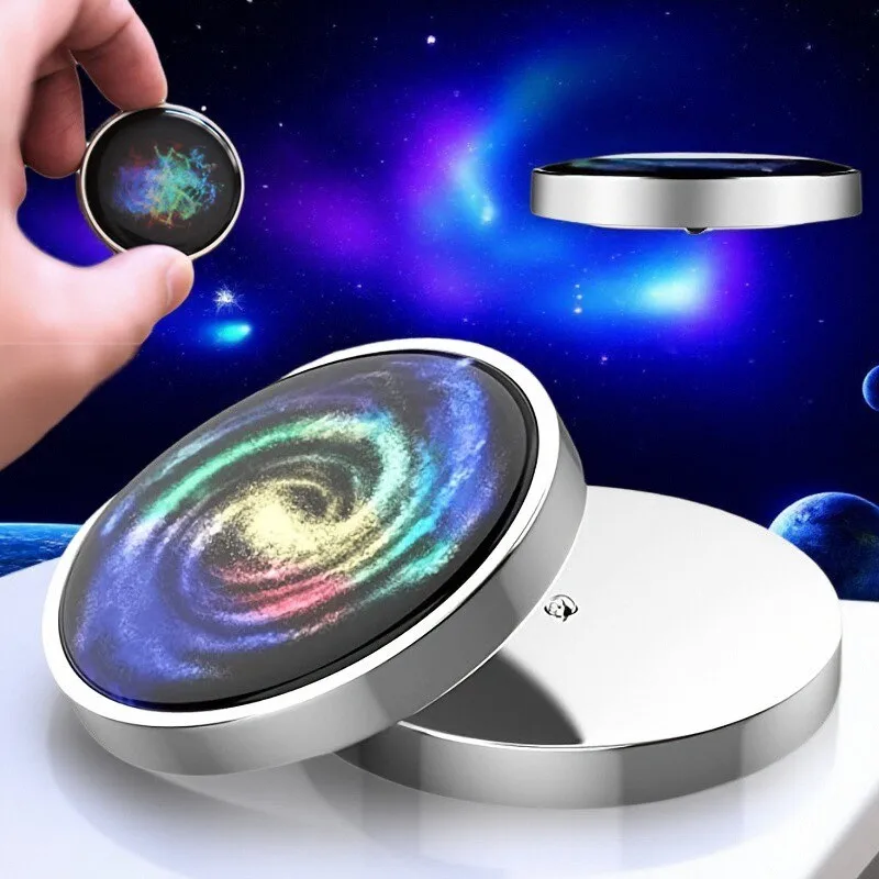 Galaxy Star Stainles Steel Decompression Gyroscope Toy Stress resistant Metal Fingertip Rotating Gyroscope Table Children's Gift