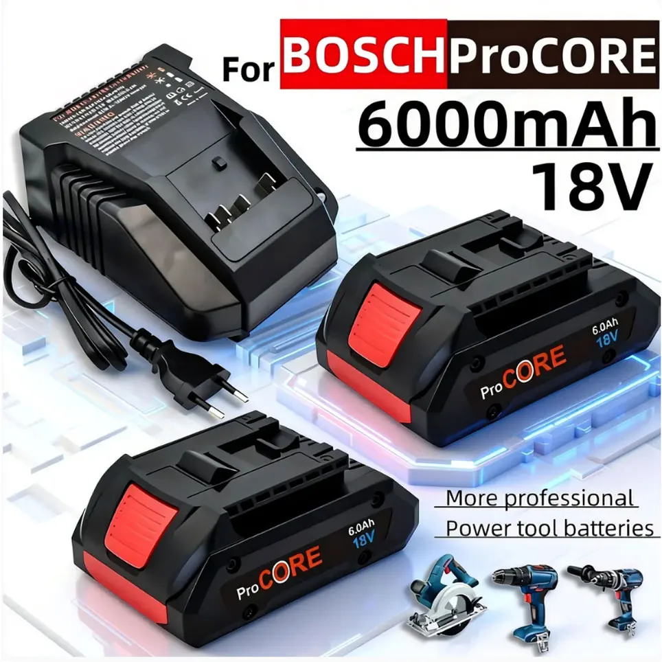 Für BOSCH 18V ProCORE Li-Ionen-Akku 21700 6,0Ah Ersatz für Professional BAT609 BAT618 mit BMS 🌼