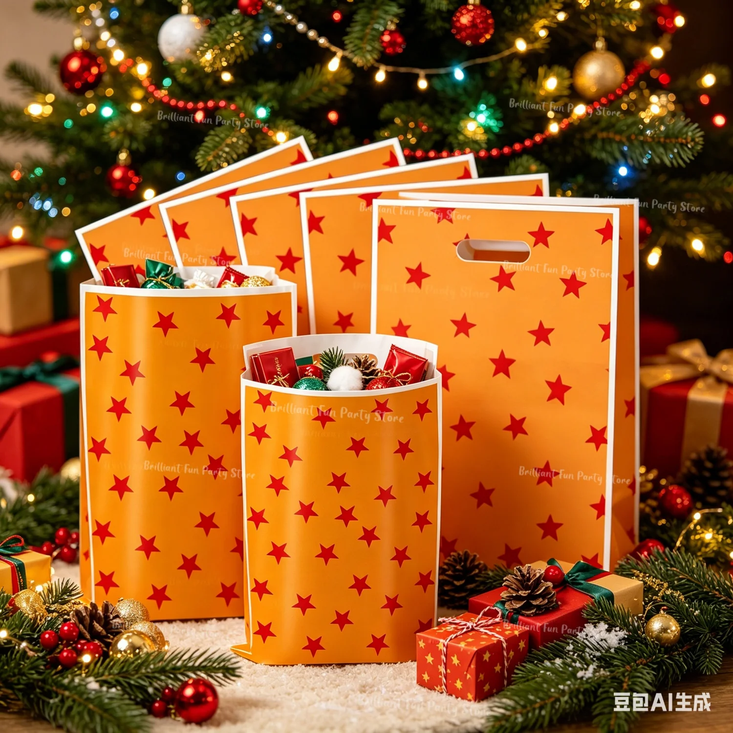 Cartoon Orange Geschenktüten für Kinder – Geburtstagsparty-Zubehör Goku Goody Biscuit Candy Bag Baby Shower Decor Jungen Partygeschenke – Detail 4