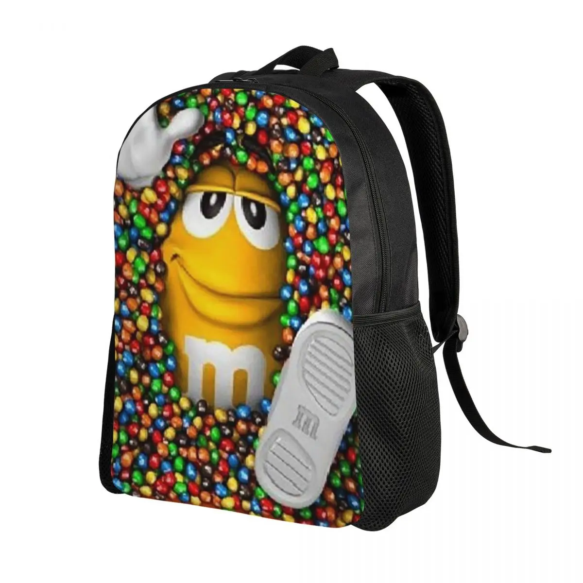 MM Chocolate Candy Cartoon Backpack Daypack Large Capacity Boys Girls BookBag School Bag Shoulder Bags for Men Women