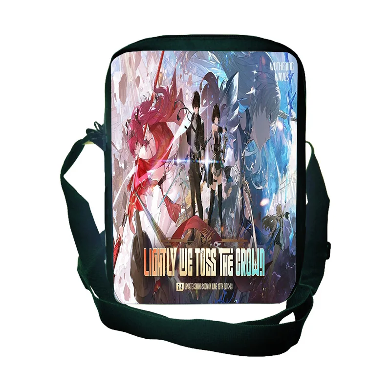 

Wuthering Waves Game Pattern Shoulder Bag Student Daily School Load Satchel Kid Cartoon 3D Print Crossbody Bag Student Haversack