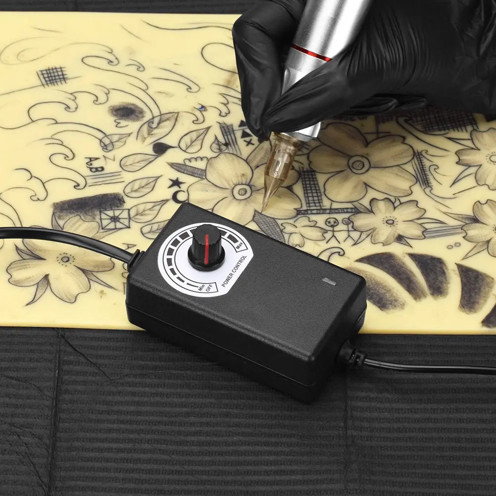 

Tattoo Power Supply Eu Plug Adjustable Rotary Knob Durable Voltage Stabilizer for Tattooing Machines Professional Tattoo