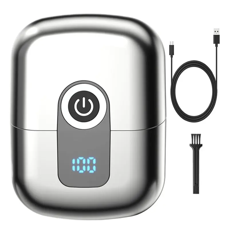 

【ESSENTIALS】Мужская электрическая бритва с двумя головками, водонепроницаемая мини-бритва IPX6, электрическая бритва карманного размера, подарок для мужчин