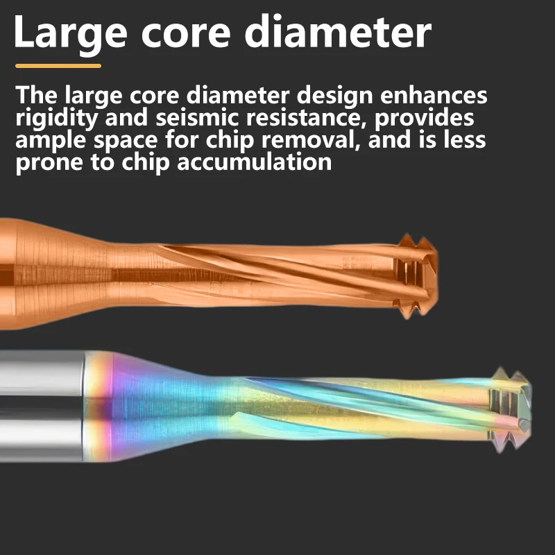 

Фреза GULING для нарезания резьбы без сверления, цельная, для станков с ЧПУ, M1.6-12, для алюминия/стали