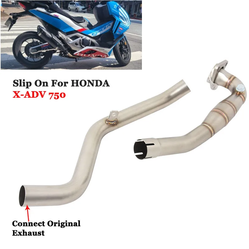 

For Honda X-ADV 750 X ADV750 XADV 750 2017 - 2023 Motorcycle Exhaust Espace Moto Full System Front Pipe Connect Original Muffle